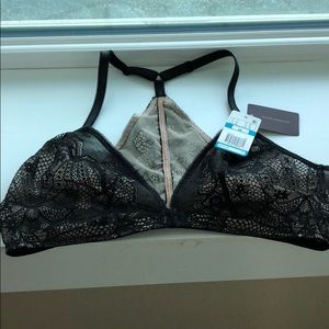 Black lace bra